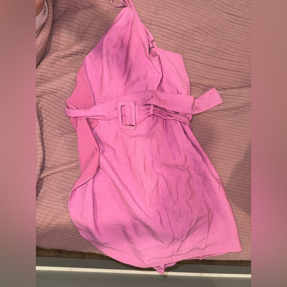 Pink Women's Belted Dress